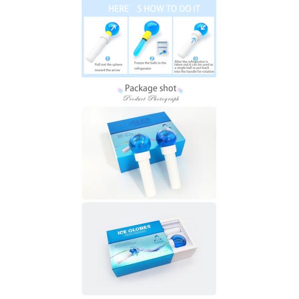 Customizable Face Skin Care Ice Globes 360 Rotating Cooling Roller for Daily Skincare Tightening and Puffiness Reduction