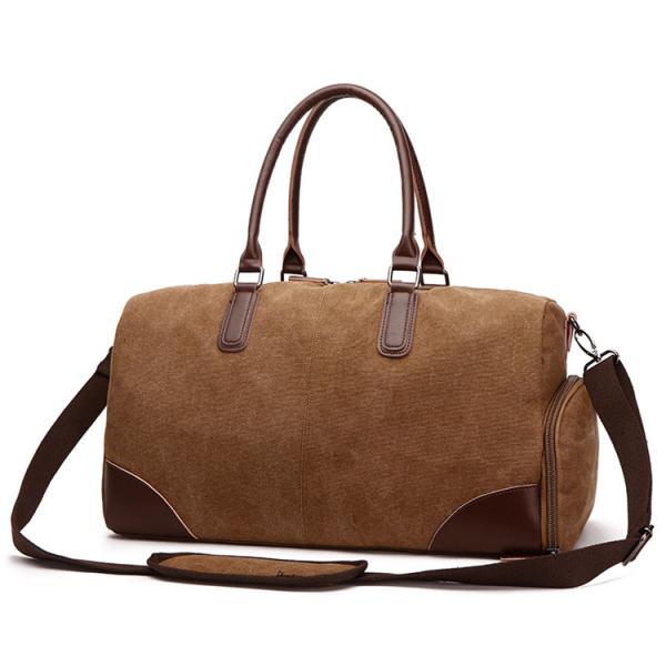 Saco de couro feito sob encomenda de Tote Bag Women Weekender Duffle da lona das senhoras Microfiber