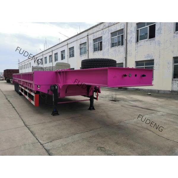 Mechanical Suspension 4 Axles 13 Meter Low Bed Trailer for Africa