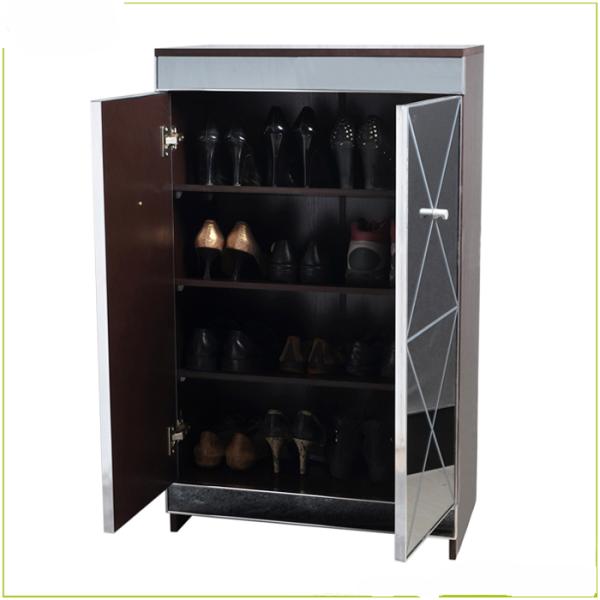 La grada 39.4inch de Brown 4 de la sala de estar duplicó el gabinete del zapato