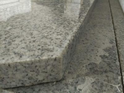 Light Grey Stone Stair Treads And Risers , 7.5 Hardness Granite Stone Stairs