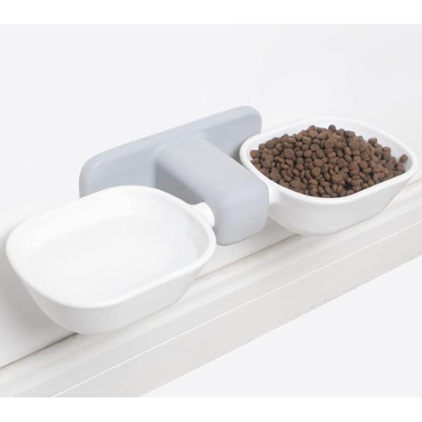 ABS Adjustable Cat Water Bowl Wall Mounted No Spill 8.5 Oz
