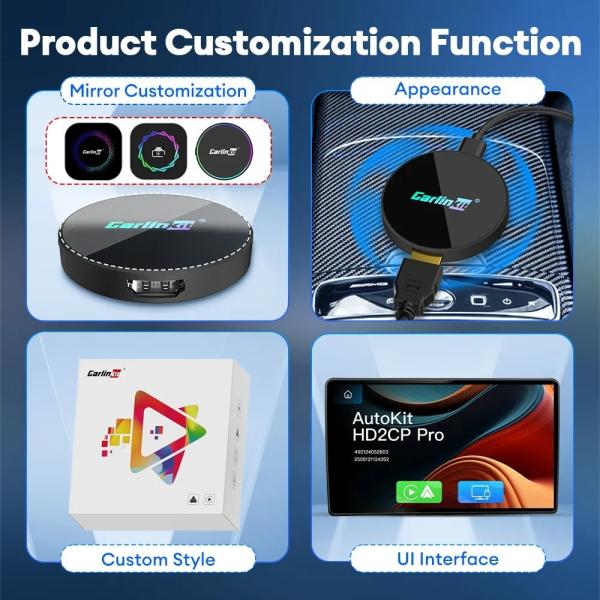 HD2Cp Pro Cars TV Carplay Ai Box Wireless OEM Style Wireless Adapter for Carplay and Android Auto in High Definition