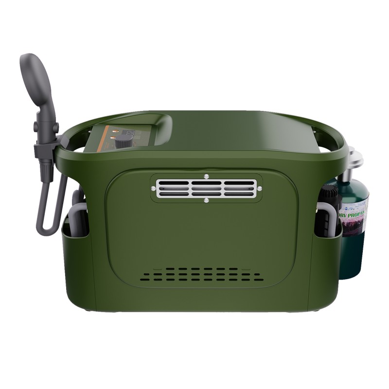 Portable Gas Water Heater with Dual Power 5200mAh Battery and USB Charging Compatible with Car and Type C for Outdoor Camping and Home