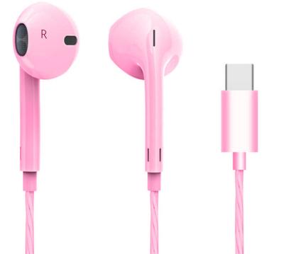 Pink Customized 3.5 Mm Jack Noise Cancelling Sport Earbuds / Headphone For Sumsung