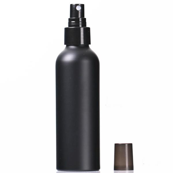 Black Aluminum Spray Bottle Pump Empty For Cosmetic Essential Oil Durable
