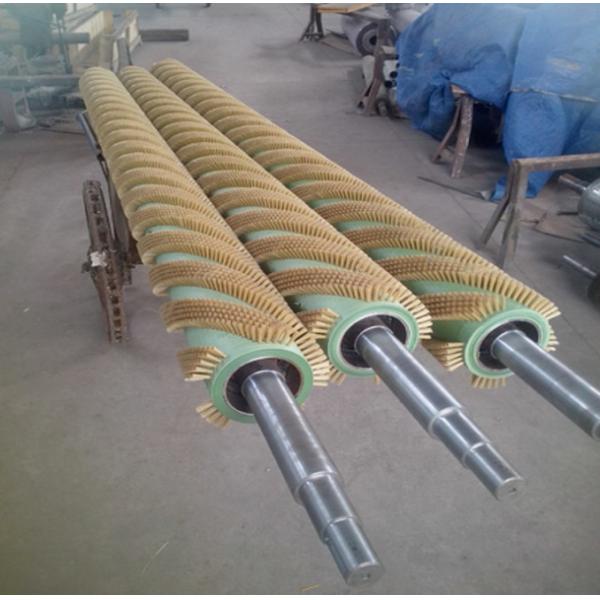 Special Shaped Spiral Brush Roller For Industrial Dust Removal And Plate Surface Debris Cleaning