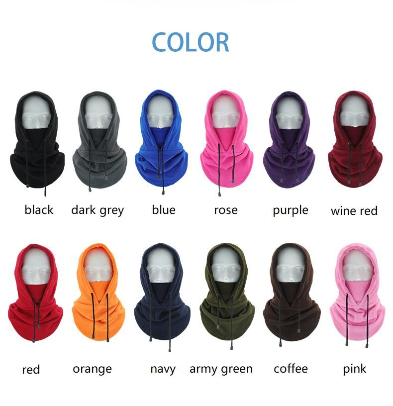 Custom Logo Polyester Winter Windproof Fleece Ski Face Warm Headwear Tube Bandana Skiing Balaclava Stretchable Skimask