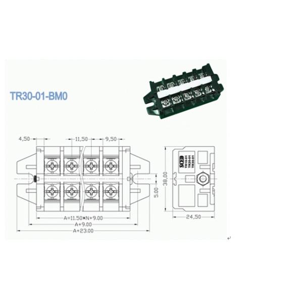 Сильнотоковый терминальный тангаж 11.50mm 600V 30A разъема все полюсы доступные