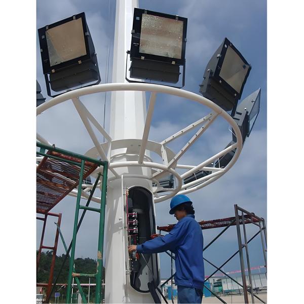15m to 50m Adjustable High Pole Light Stadium High Mast Light Pole Hot Selling Galvanized High Mast Lighting Steel Pole