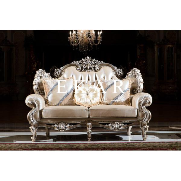 Saudi Arabia Majlis Arabic silver upholstery sofa victorian style furniture LS-A812T