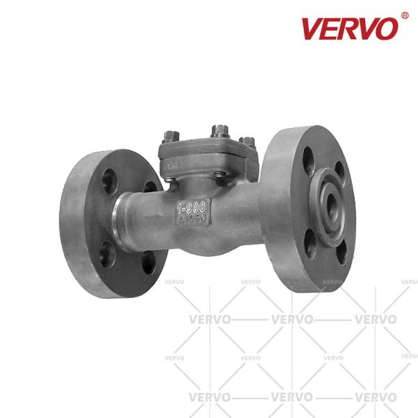 A polegada de alta pressão Dn25 900lb Rf da aleta 1 da válvula de verificação do óleo da válvula de verificação flangeou válvula de verificação de aço forjada vertical do balanço
