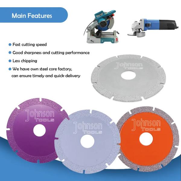 4 Inch Vacuum Brazed Marble Cutting Disc Cutting Saw Blade For Marble And Ceramic Glass