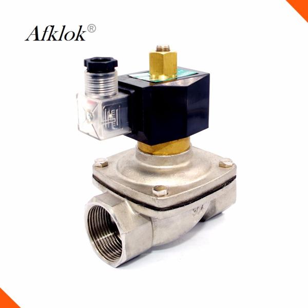 1-1/4 inch Normally Open Stainless Steel Lpg Water Solenoid Valve DC 12V