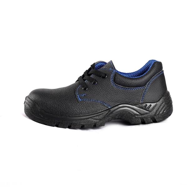 Mesh Metal Leather PU Sole Steel Toe Protection Brand Work Safety Black Non Slip Shoes