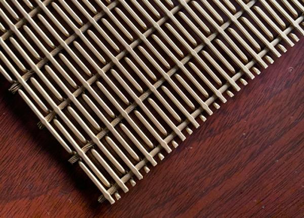 2mm Slot Length 2000mm Decorative Copper Mesh Crimped Weaving