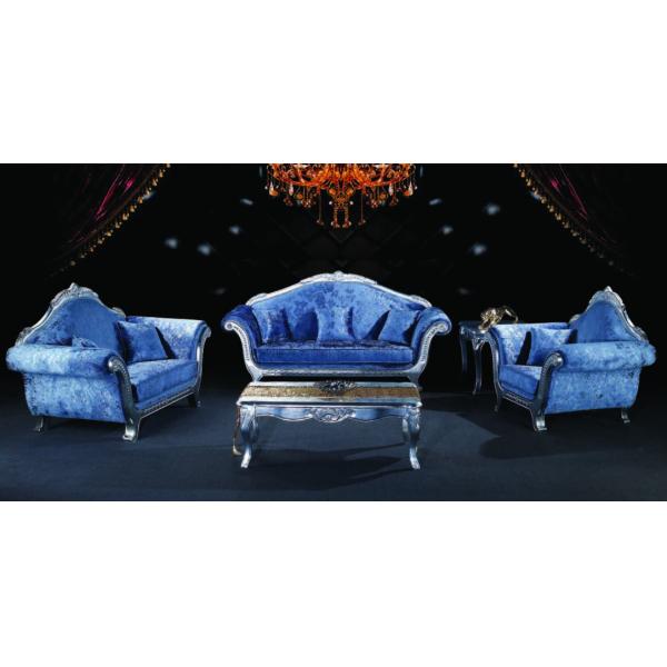 4 Piece Comfort Luxury Living Room Furniture Solid Wood Antique French Style Sofa Set