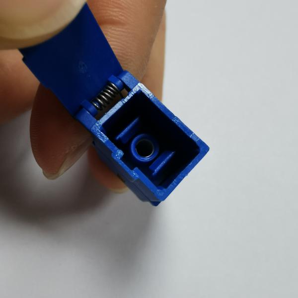 Blue Metal Clamp Laser Fiber Optic Adapter Couple SC SC Side Shutter Without Flange