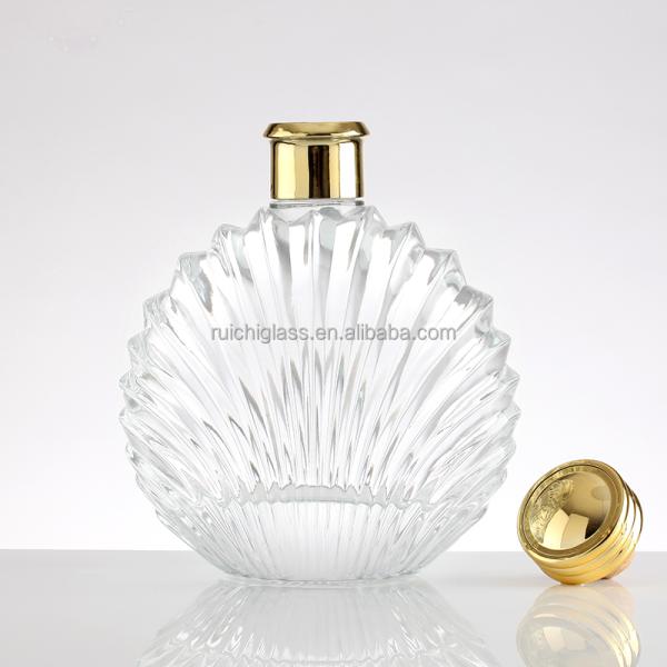 Пустой Ликер Фанси костюм бутылка горячая штамповка пользовательская стеклянная бутылка для виски водка джин