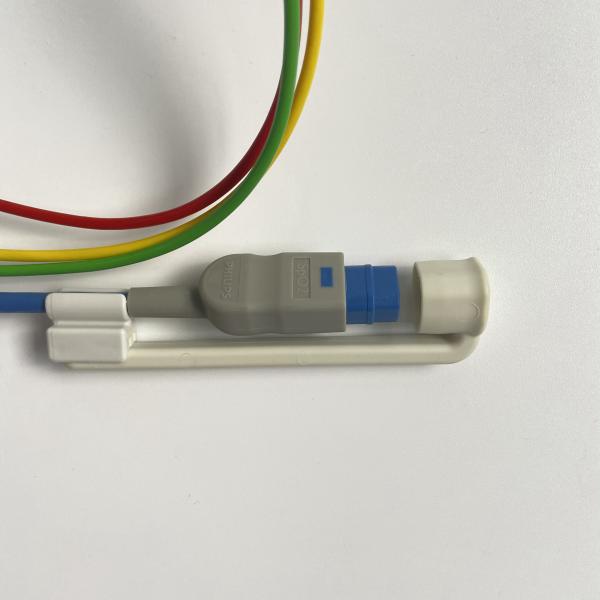 Three Guide European Standard Clamp With Blood Oxygen Connector ECG 3-Lead Grabber REF:989803171911