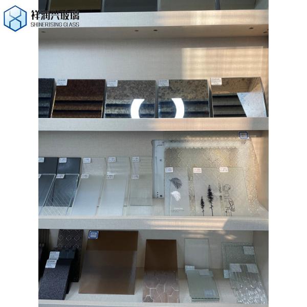 Ultra Clear Tinted Stream Pattern Glass Textured Cabinet and Door Glass Pane Design