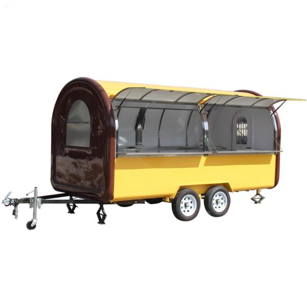 2/4 Road Wheels Fast Breakfast Food Carts for High Safety Level Mobile Kitchen Trailer