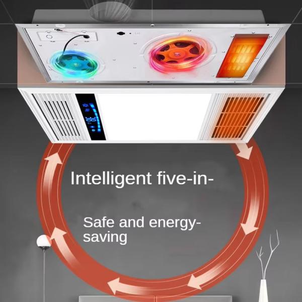 Portable Smart Bathroom Heater 5 In 1 Exhaust Fan Bathroom Light Heater