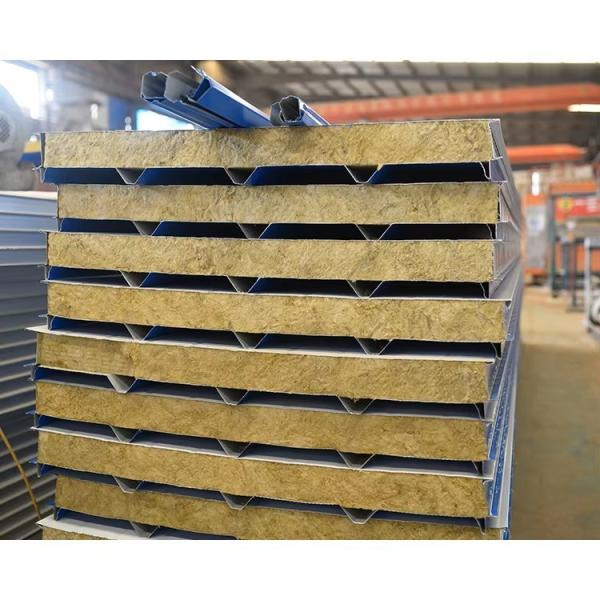 950mm/1150mm Width Insulated Rock Wool Sandwich Panel for Modern Hotel Exterior