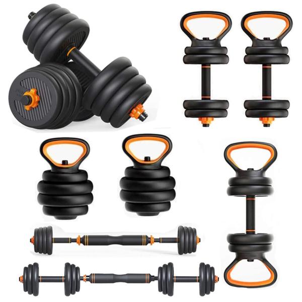 20KGS 40lb Dumbbell Barbell Kettlebell Set That Can Change Weight Cast Iron OEM