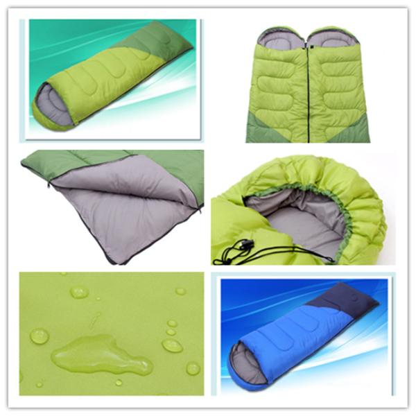 Cotton Spliced Military Camping Gear Travel 190T Polyester Envelope Sleeping Bag