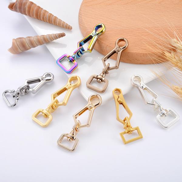 High Grade Handbag Hardware Custom Designs Metal Snap Hook with Revent Fade Surface