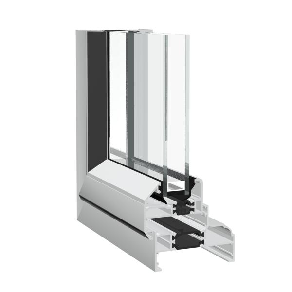 Silver Anodized Aluminum Profile Bathroom Door Length 5.8-6.0M Suitable for Apartment