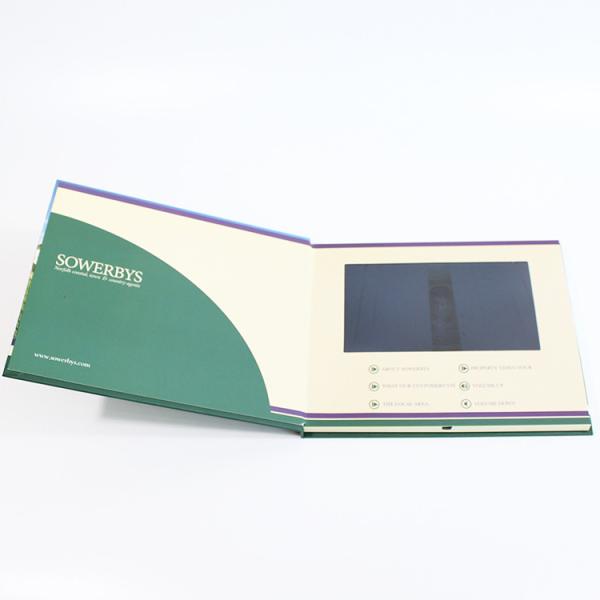 Free Sample Limited Video In Folder Factory Handmade LCD Greeting Book 7 inch Video Brochure  For Promo