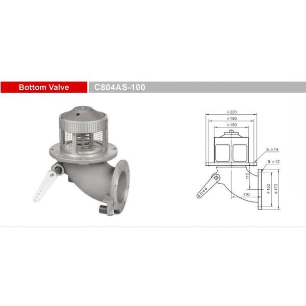 C804as-100 Válvulas de seguridad para camiones cisterna con cierre de emergencia en el fondo