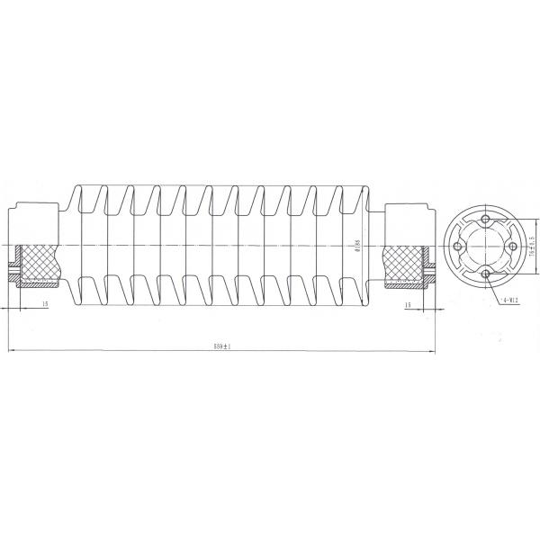 Изоляторы столба фарфора ANSI стандартные 250kV TR-214 Брауна для Transmmission
