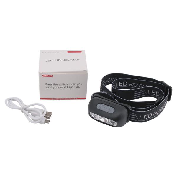 3W COB Mini 120lm USB Rechargeable Headlamp For Camping