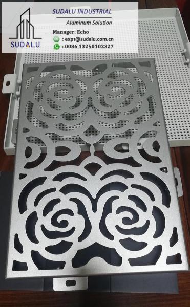 SUDALU OEM Perforated Curvel Panel Outdoor/ Interior Artistic Aluminum Panel Design for Facade Cladding