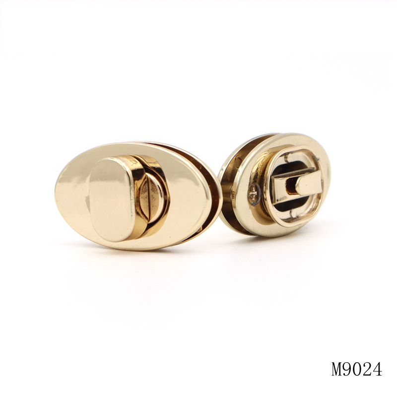 38mm Metal Bag Lock Oval Small Twist Lock Gold For Handbag Hardware