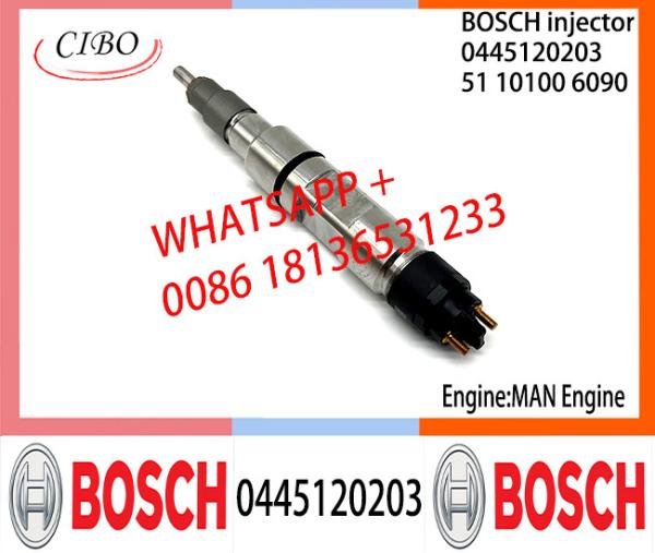 Conjunto original 0445120203 do injetor de combustível 51101006090 de BOSCH 0445120203 51101006090 para o HOMEM