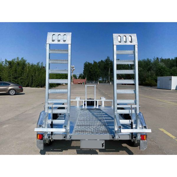 Remorque de chantier ATM 4000kg pour engins agricoles, petite excavatrice, argent