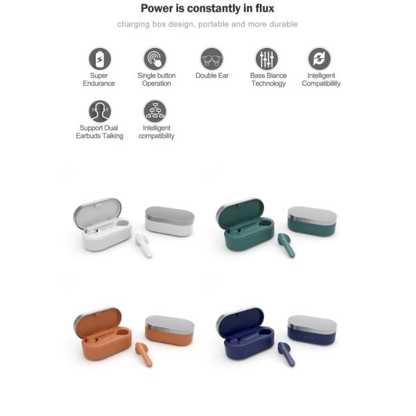 20kHz 95dB TWS4 Wireless Headphones 300 MAh Charge Box