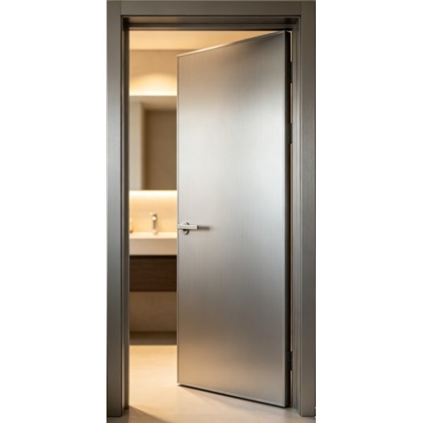 Aluminum Alloy Bathroom Swing Door For Interior Spaces