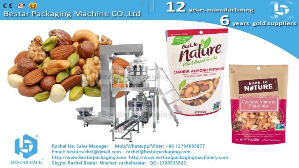Automated Candy Packaging: 4-Station Doypack Machine For 500G Zip Bags with auto weighing BSDP-260