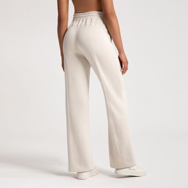 Women's High Waisted Flared Sweatpants Soft Fabric Elastic Waist with Drawstring