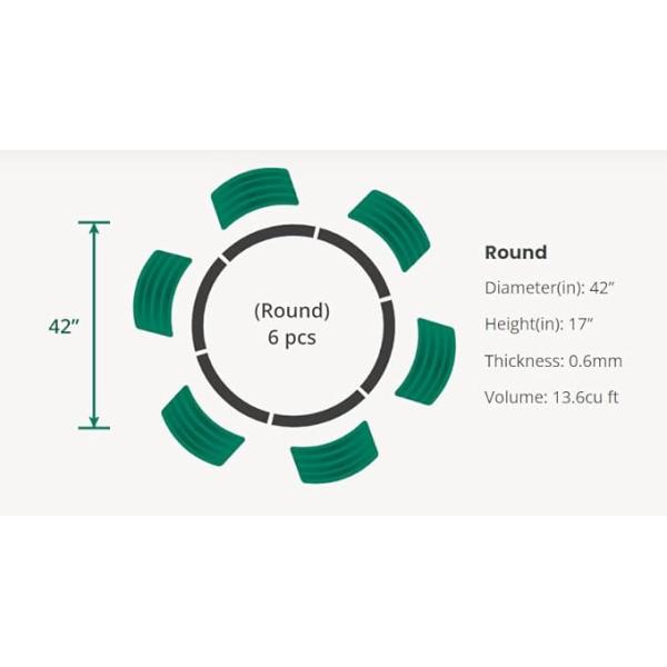 Durable Double Layer Galvanized Steel Round Planter Bed Kit 3.5*2.6Ft