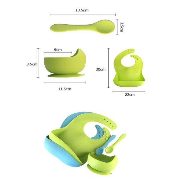 Children Tableware Silicone Baby Feeding Supplies Suction Baby Bowl Soft Solid