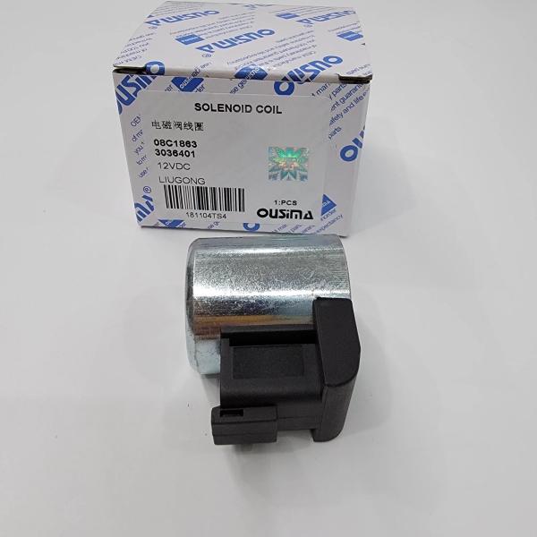 08C1863 3036401 12V DC Solenoid Valve Coil For LIUGONG Excavator Parts