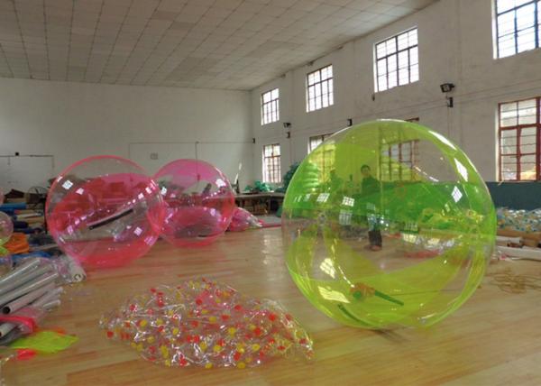 PVC 2.0m Green / Transparent Inflatable Water Ball For Swimming Pool