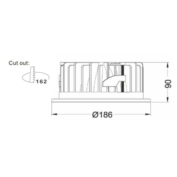 ИП44 22 ваттность Трайк Диммабле привела вниз с светов 3000К/4000К/6000К, 220-240Вак