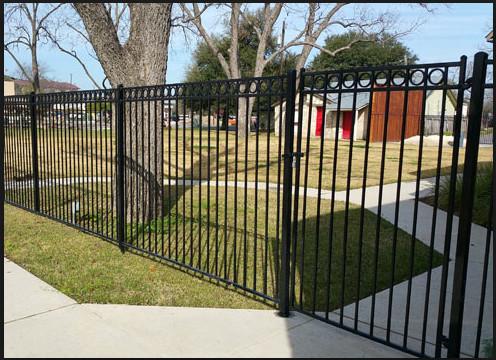 Metal Cap Aluminum Fence Panels , Metal Garden Fencing Panels ISO9001 Approved
